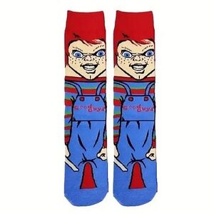 Chucky Crew Socks Horror Movie Evil Doll Unisex Adult Scary Halloween Creepy NEW
